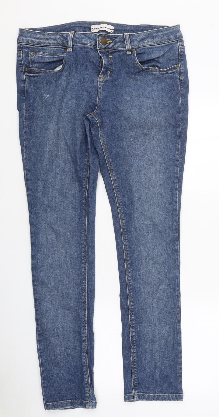 Preworn Womens Blue Polyester Skinny Jeans Size 34 in L32 in Regular Tie