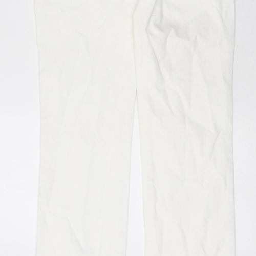 Preworn Womens White 100% Cotton Skinny Jeans Size 30 in L29 in Regular Zip