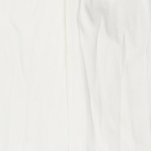 Preworn Womens White 100% Cotton Skinny Jeans Size 30 in L29 in Regular Zip