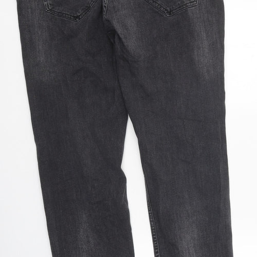 ONLY & SONS Womens Black 100% Cotton Straight Jeans Size 34 in L30 in Slim Zip
