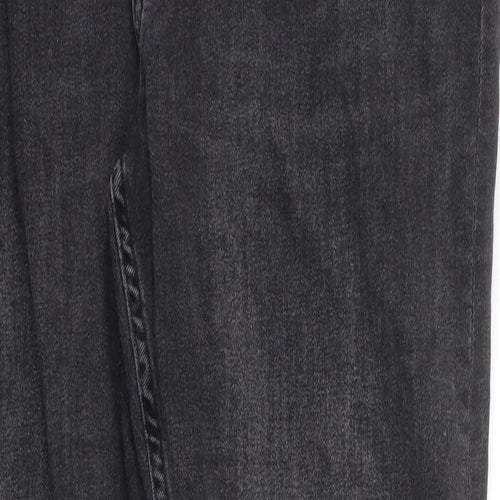 ONLY & SONS Womens Black 100% Cotton Straight Jeans Size 34 in L30 in Slim Zip