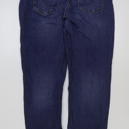 Marks and Spencer Womens Blue Cotton Skinny Jeans Size 10 L29 in Regular Button