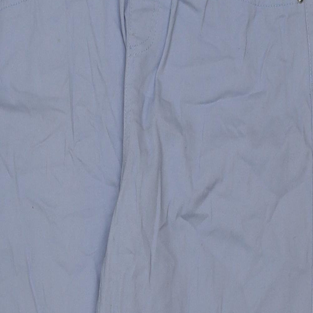 INTUITION Womens Blue Cotton Cropped Jeans Size 16 L22 in Regular