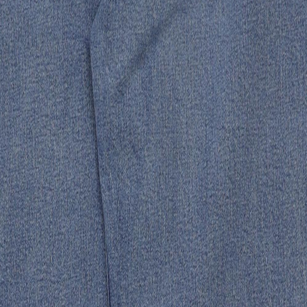 Blue Harbour Mens Blue Cotton Straight Jeans Size 34 in L31 in Regular Button