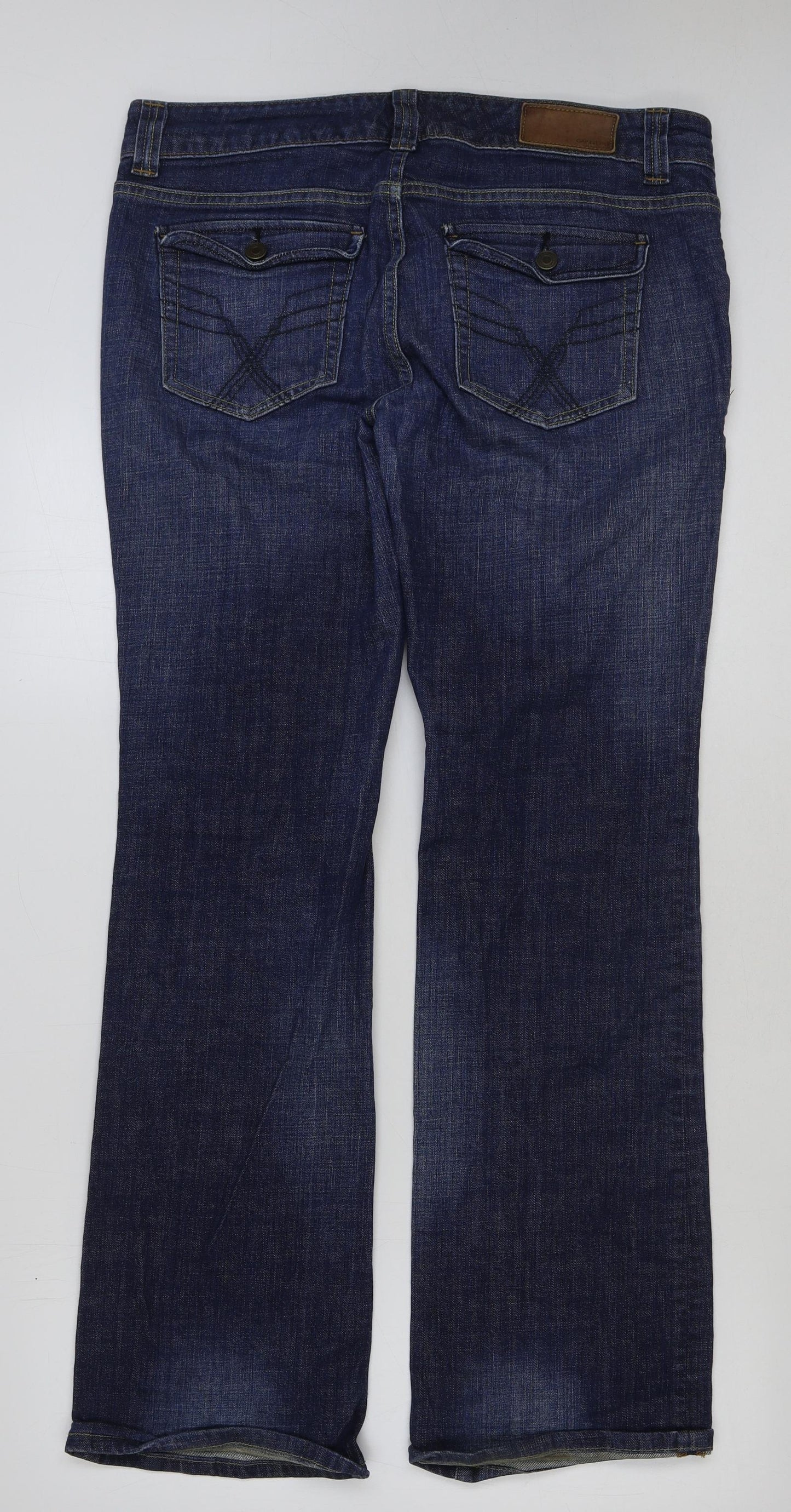 Gap Womens Blue Cotton Bootcut Jeans Size 32 in L34 in Regular Button