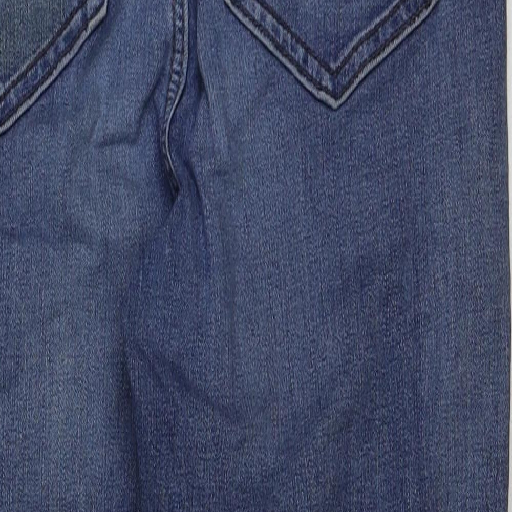 Marks and Spencer Womens Blue Cotton Skinny Jeans Size 10 L22 in Regular Button