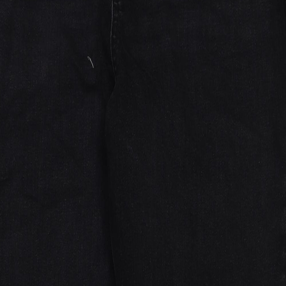 Marks and Spencer Womens Grey Cotton Mom Jeans Size 14 L27 in Regular Button