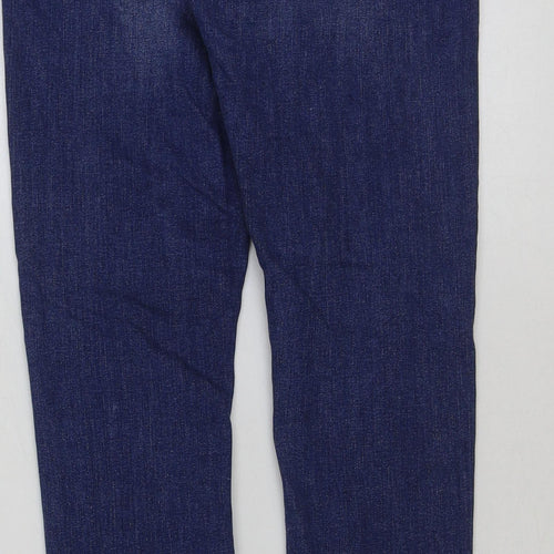 Denim & Co. Womens Blue Cotton Skinny Jeans Size 6 L28 in Regular Button