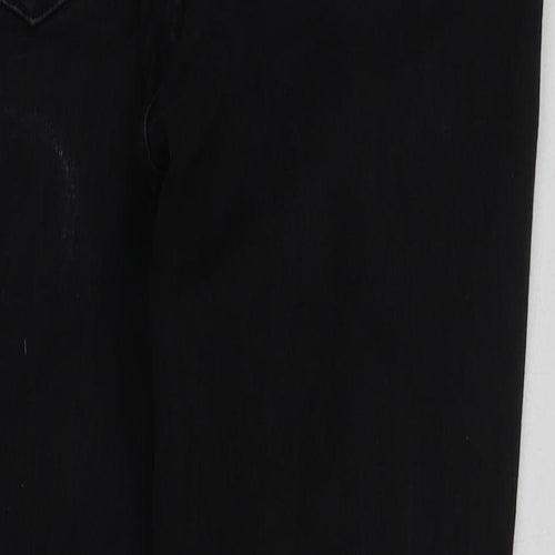 NEXT Womens Black Cotton Skinny Jeans Size 12 L26 in Regular Button