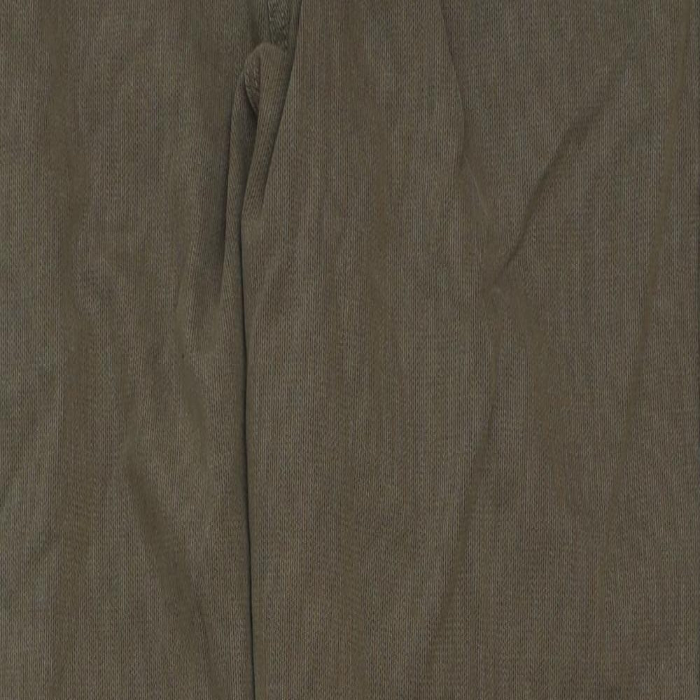 NEXT Womens Brown Cotton Trousers Size 36 in L33 in Regular Button
