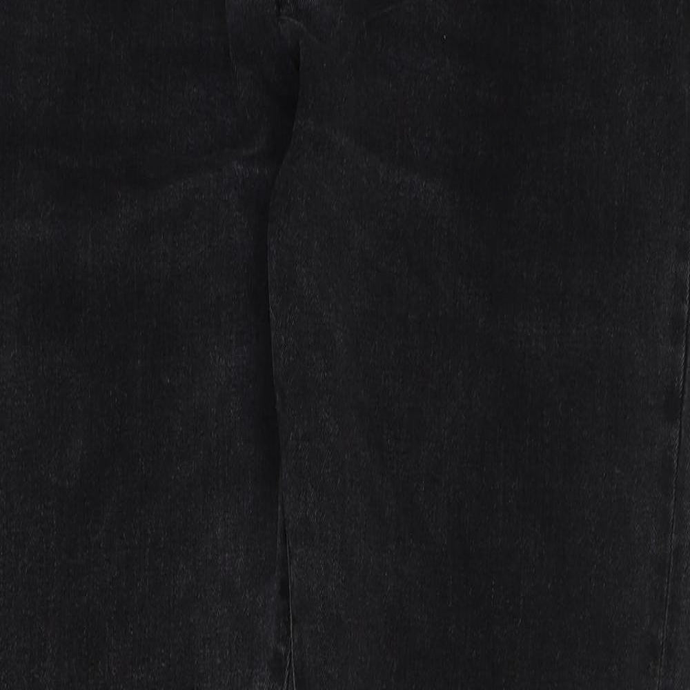 Topman Mens Grey Cotton Straight Jeans Size 34 in L31 in Regular Button