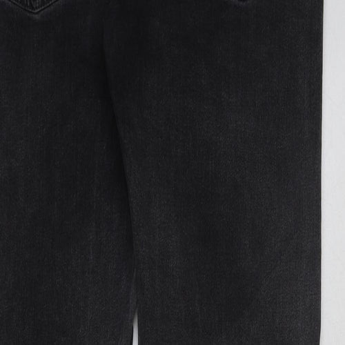 Topman Mens Grey Cotton Straight Jeans Size 34 in L31 in Regular Button