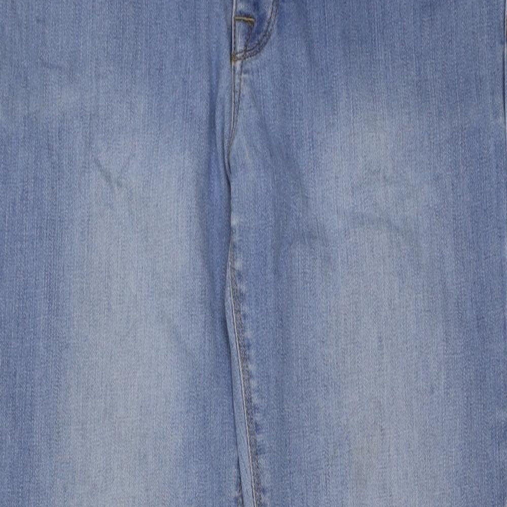 ASOS Mens Blue Cotton Straight Jeans Size 32 in L30 in Regular Button