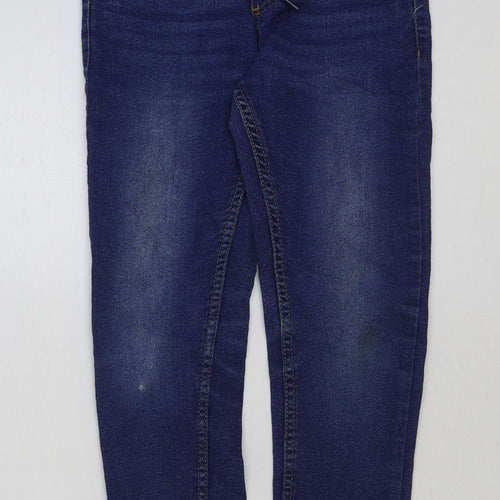 YFK Boys Blue Cotton Skinny Jeans Size 8-9 Years Regular Button