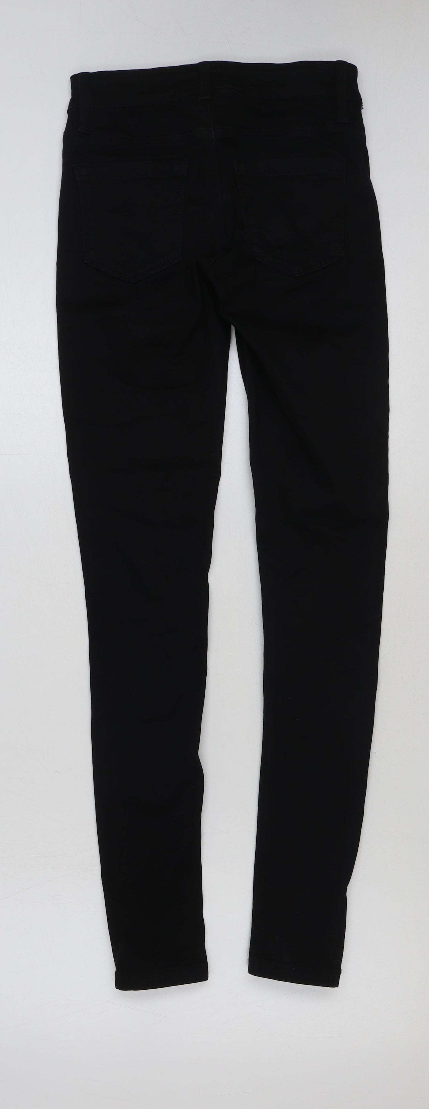 Oasis Womens Black Cotton Skinny Jeans Size 6 L31 in Regular Button