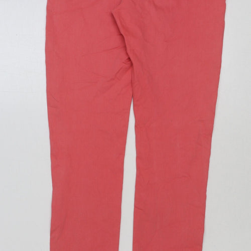 Marks and Spencer Womens Red Cotton Skinny Jeans Size 10 L29 in Regular Button