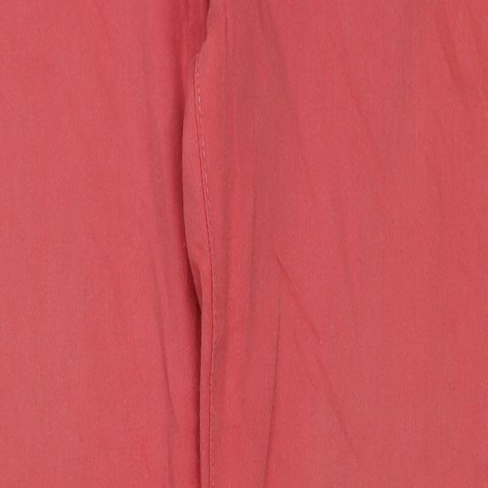 Marks and Spencer Womens Red Cotton Skinny Jeans Size 10 L29 in Regular Button