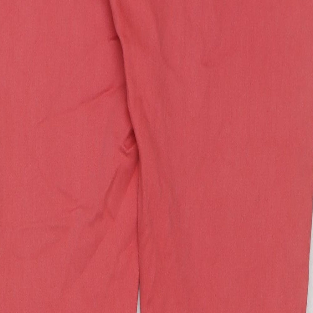 Marks and Spencer Womens Red Cotton Skinny Jeans Size 10 L29 in Regular Button