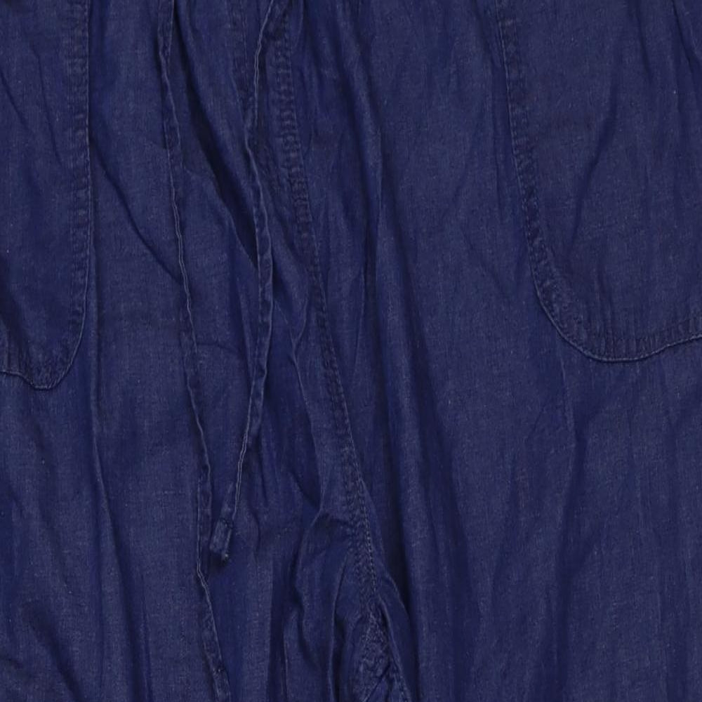 M&Co Womens Blue Cotton Jegging Jeans Size 22 L25 in Regular Drawstring