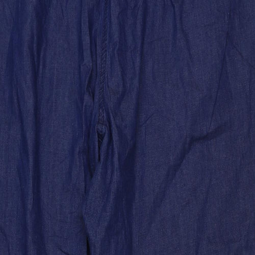 M&Co Womens Blue Cotton Jegging Jeans Size 22 L25 in Regular Drawstring