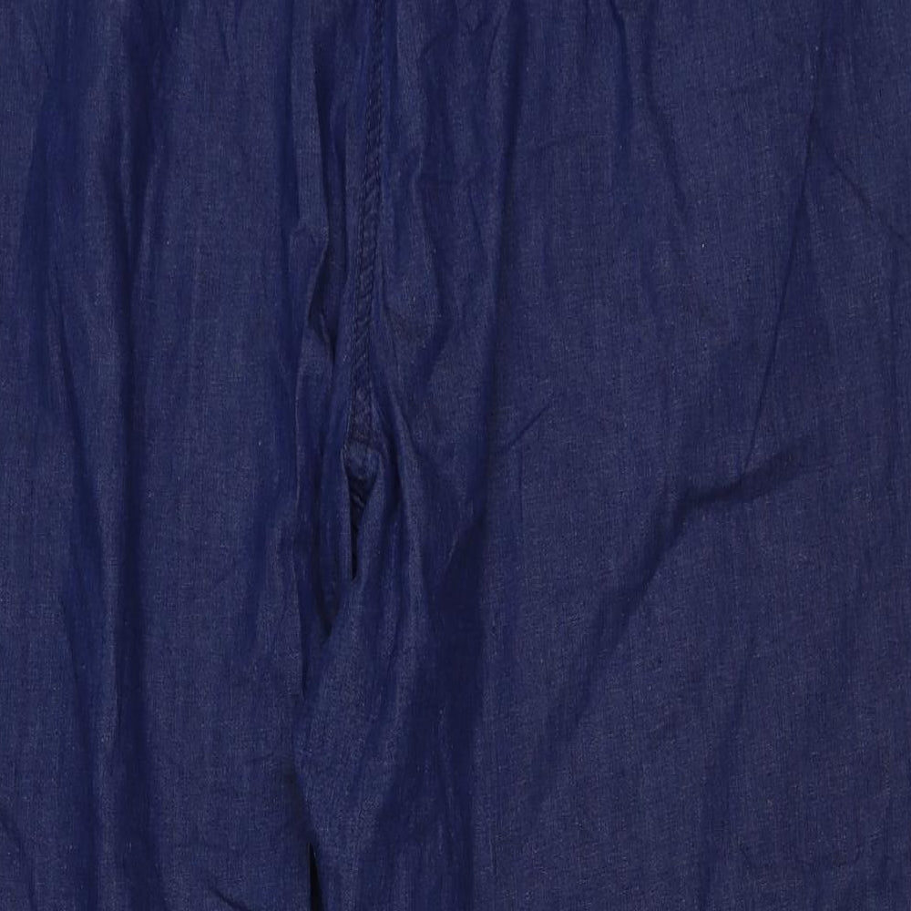 M&Co Womens Blue Cotton Jegging Jeans Size 22 L25 in Regular Drawstring