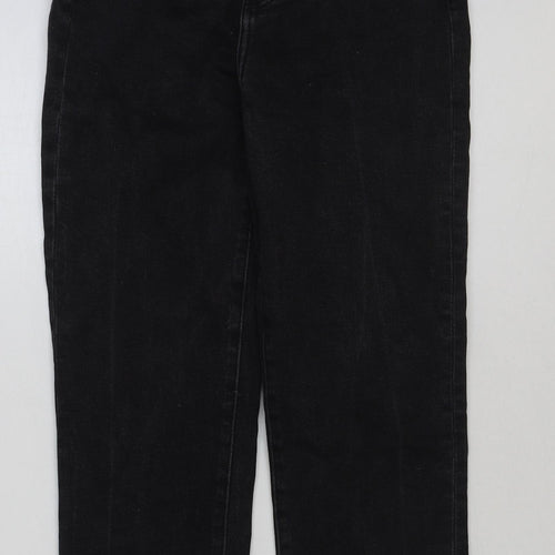 Denim & Co. Womens Black Cotton Skinny Jeans Size 8 L28 in Regular Button
