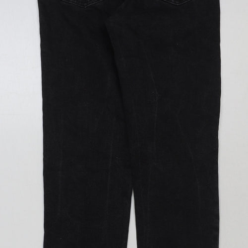 Denim & Co. Womens Black Cotton Skinny Jeans Size 8 L28 in Regular Button