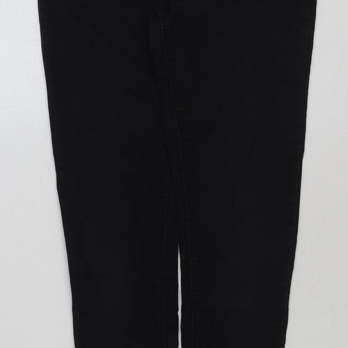 Papaya Womens Black Cotton Skinny Jeans Size 8 L31 in Regular Button