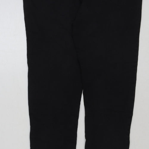 Papaya Womens Black Cotton Skinny Jeans Size 8 L31 in Regular Button
