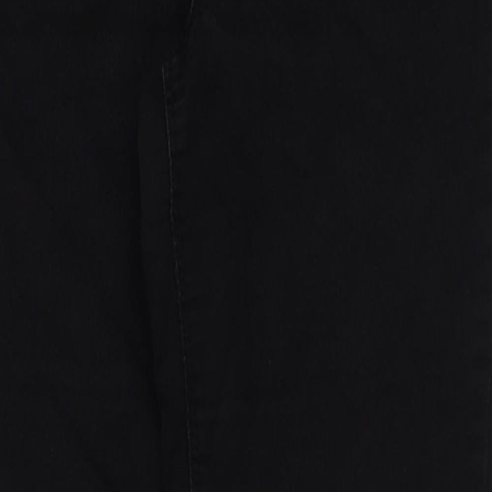 Papaya Womens Black Cotton Skinny Jeans Size 8 L31 in Regular Button