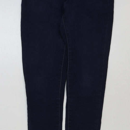 avenue denim Womens Blue Cotton Skinny Jeans Size 10 L27 in Regular Button