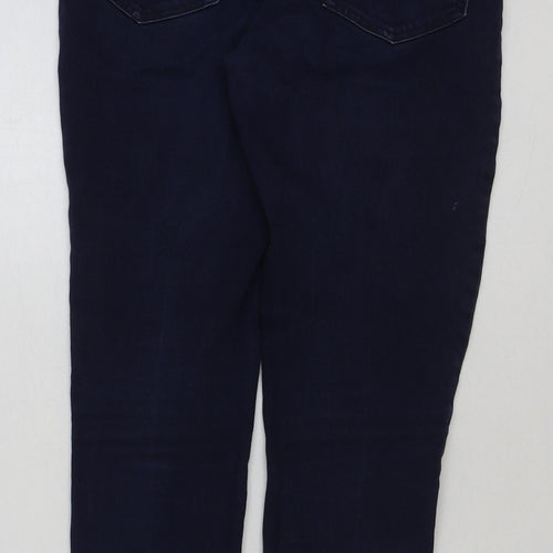 avenue denim Womens Blue Cotton Skinny Jeans Size 10 L27 in Regular Button