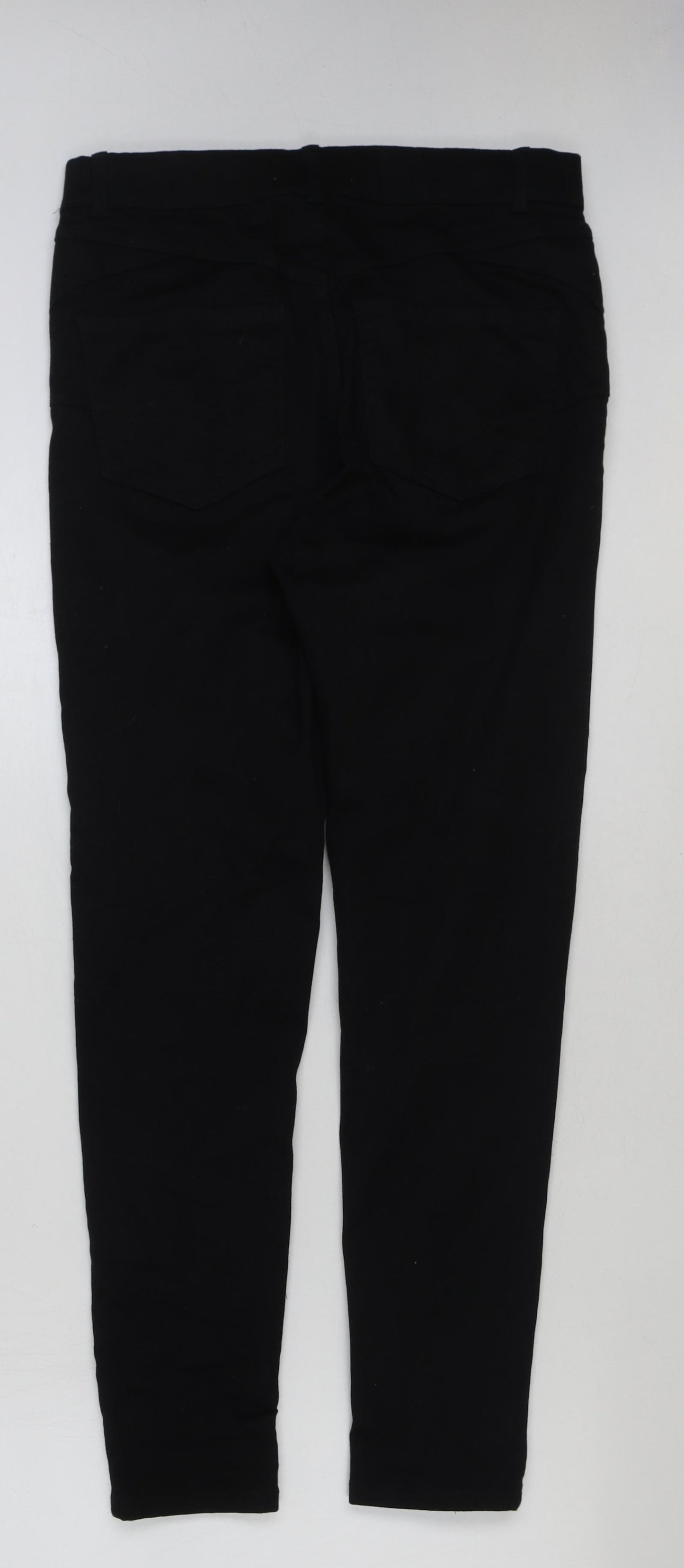 New Look Womens Black Cotton Skinny Jeans Size 12 L28 in Regular