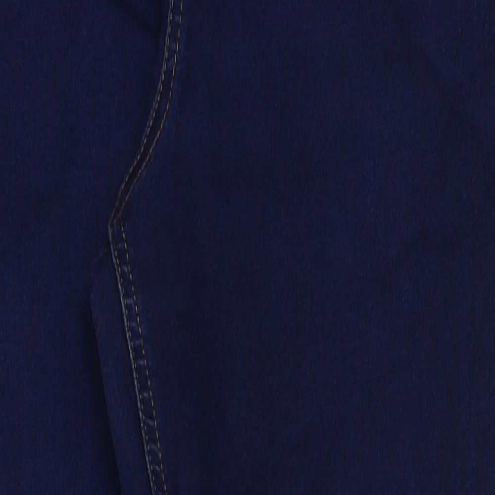 Marks and Spencer Womens Blue Cotton Jegging Jeans Size 12 L28 in Regular Button