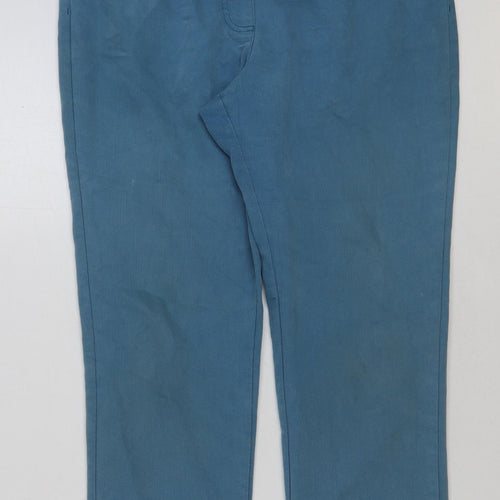 Epilogue Womens Blue Cotton Trousers Size 14 L28 in Regular