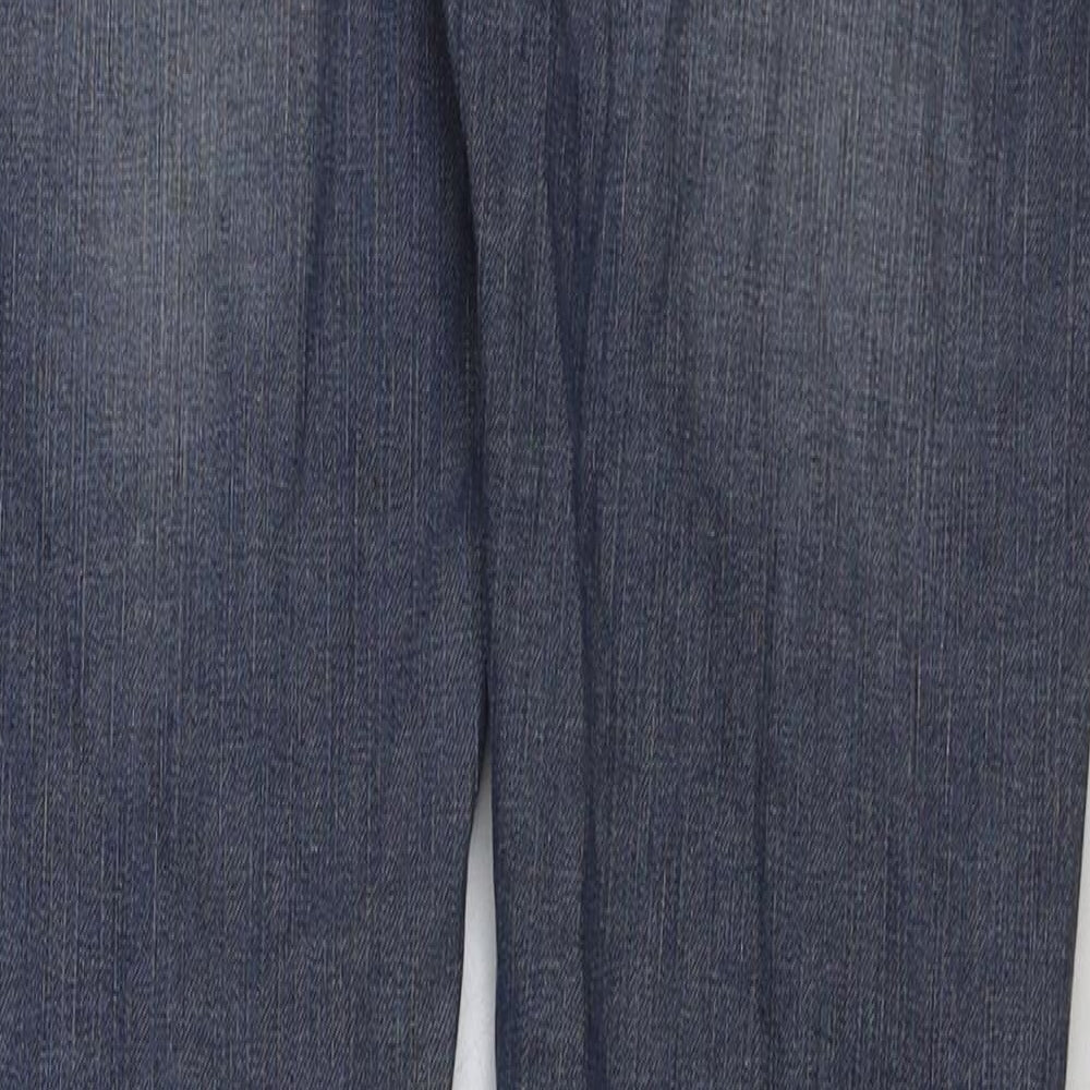 Preworn Womens Blue Cotton Skinny Jeans Size 28 in L30 in Regular Button