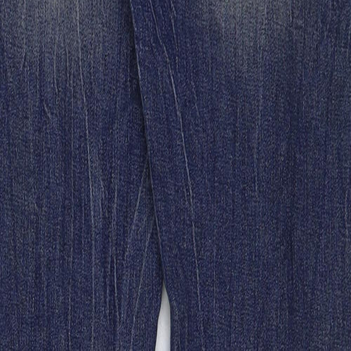 Denim & Co. Womens Blue Cotton Skinny Jeans Size 6 L31 in Regular Button