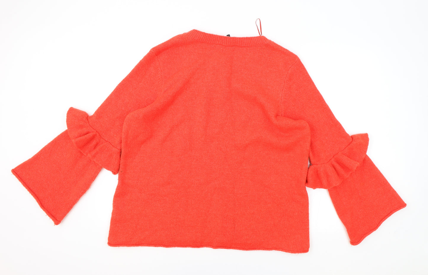 F&F Womens Red Round Neck Kapok Pullover Jumper Size 20