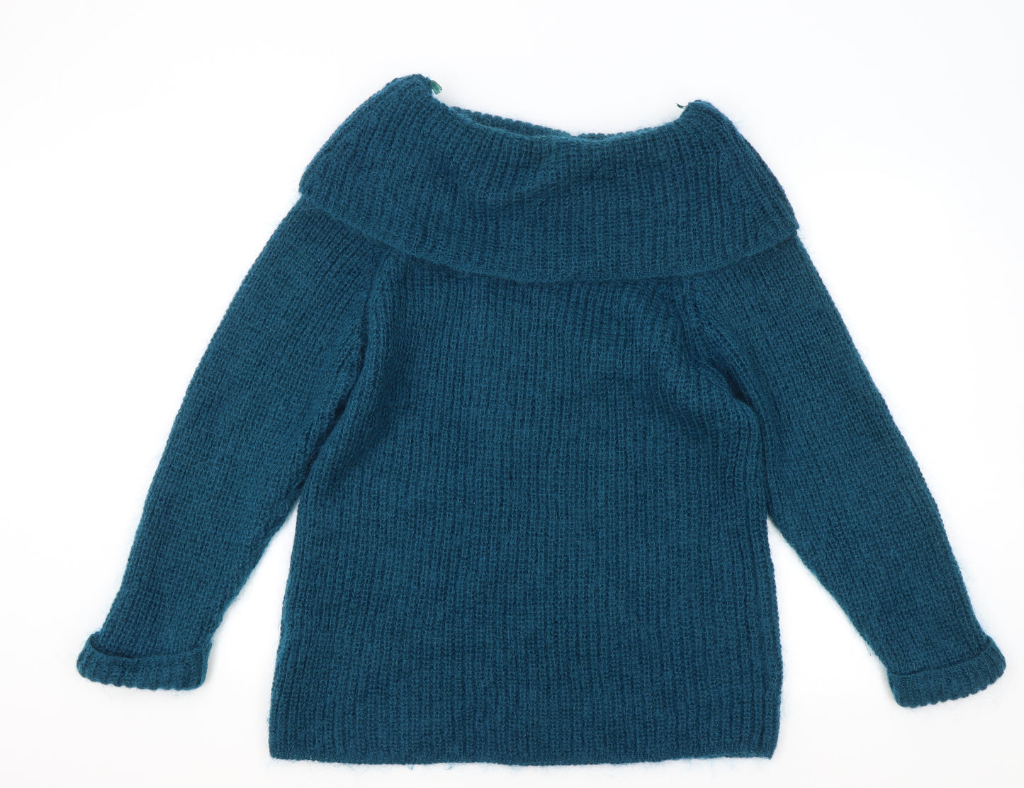 Dorothy Perkins Womens Blue Roll Neck Mohair Pullover Jumper Size 12