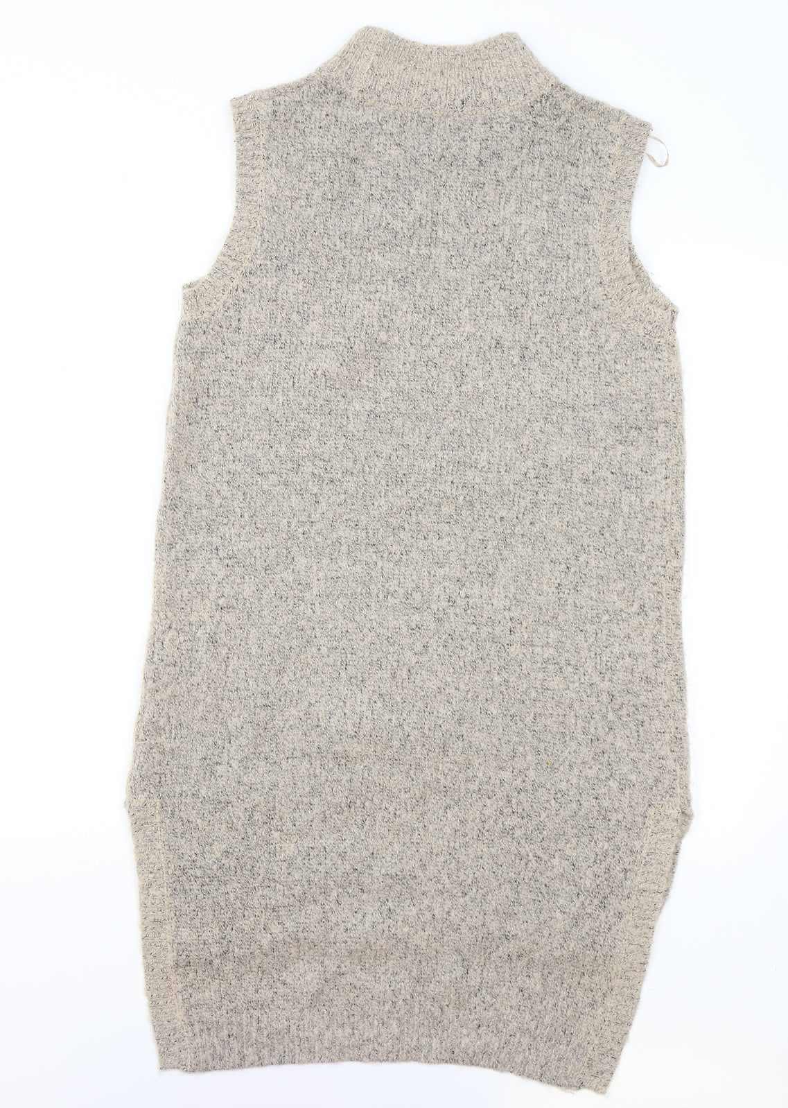 F&F Womens Beige High Neck Acrylic Pullover Jumper Size 12