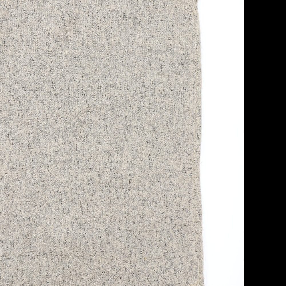 F&F Womens Beige High Neck Acrylic Pullover Jumper Size 12