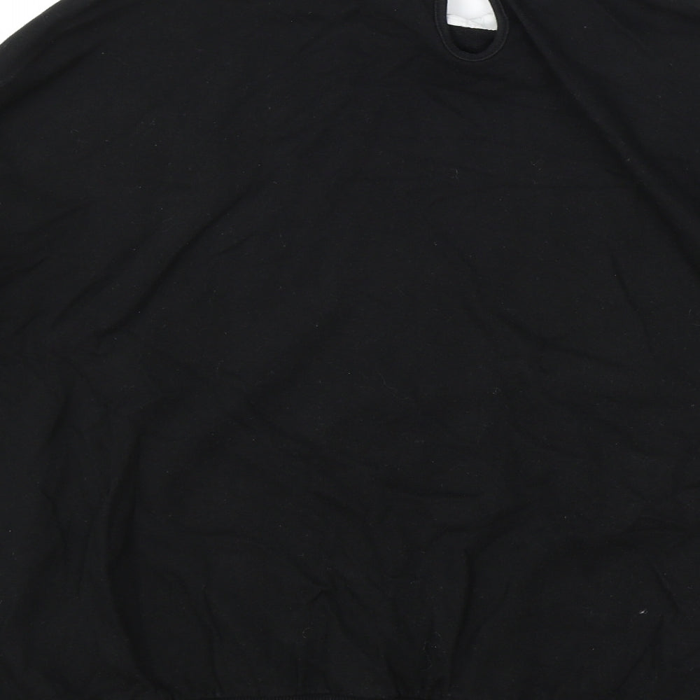 SheIn Womens Black Cotton Pullover Sweatshirt Size XL Button - Los Angeles