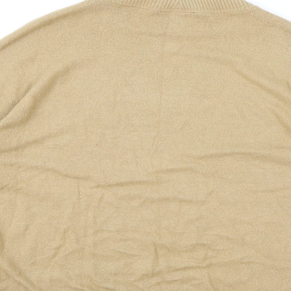 New Look Womens Beige High Neck Viscose Pullover Jumper Size M