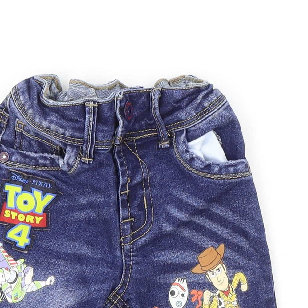 Toy Story Boys Blue Cotton Bermuda Shorts Size 2-3 Years Regular Snap - Toy Story