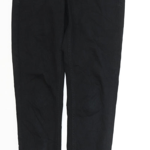 Topshop Womens Black Cotton Skinny Jeans Size 26 L32 in Regular Zip
