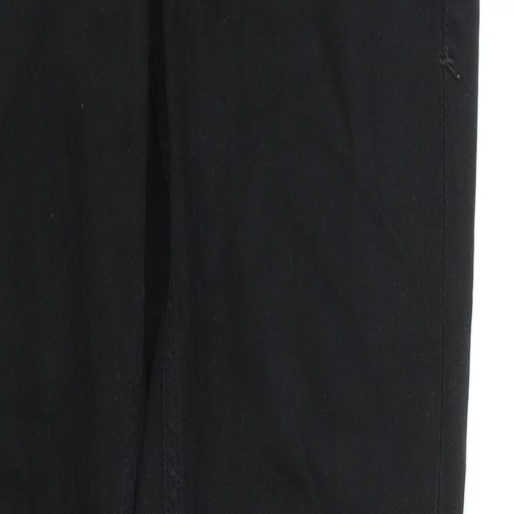 Topshop Womens Black Cotton Skinny Jeans Size 26 L32 in Regular Zip