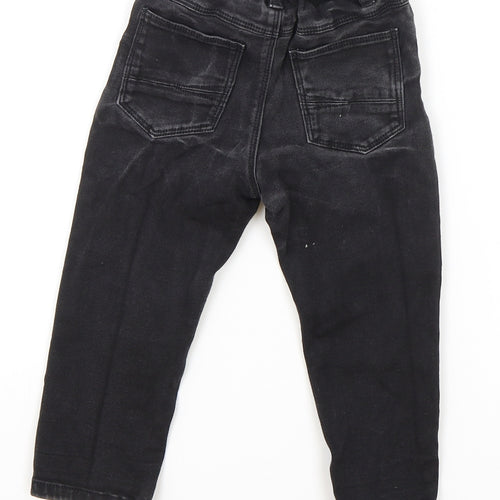 NEXT Boys Black Cotton Skinny Jeans Size 2 Years Regular Snap