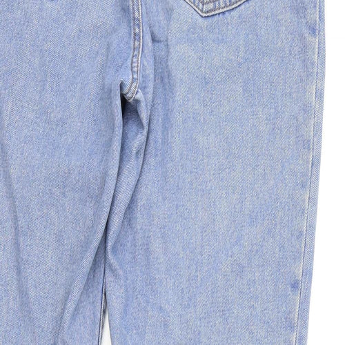 Primark Womens Blue Cotton Mom Jeans Size 8 L29 in Regular Zip