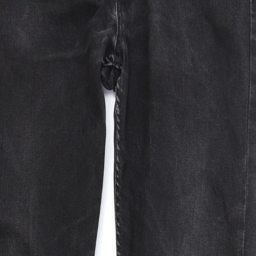 Levi's Mens Black Cotton Straight Jeans Size 34 in L34 in Regular Zip