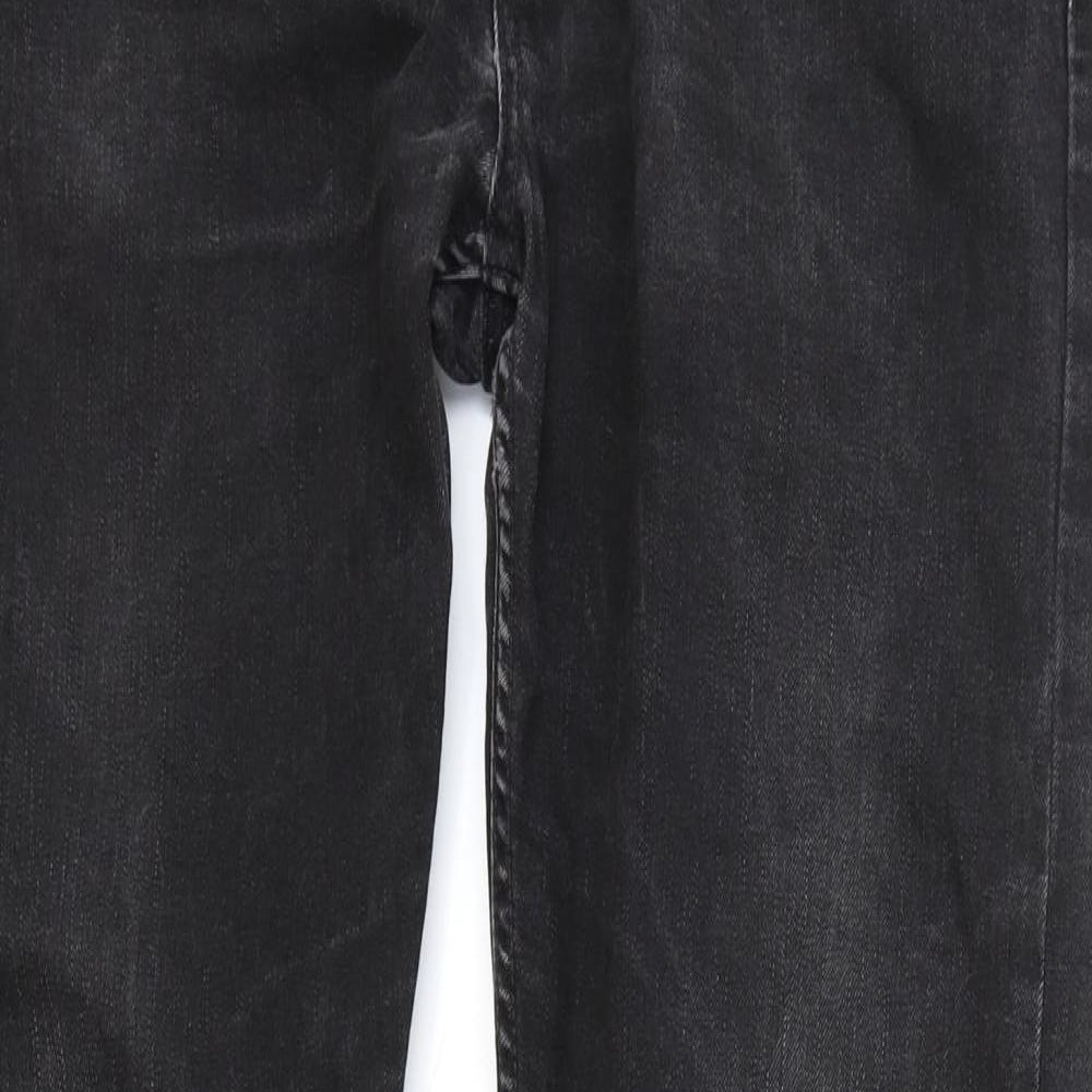 Levi's Mens Black Cotton Straight Jeans Size 34 in L34 in Regular Zip